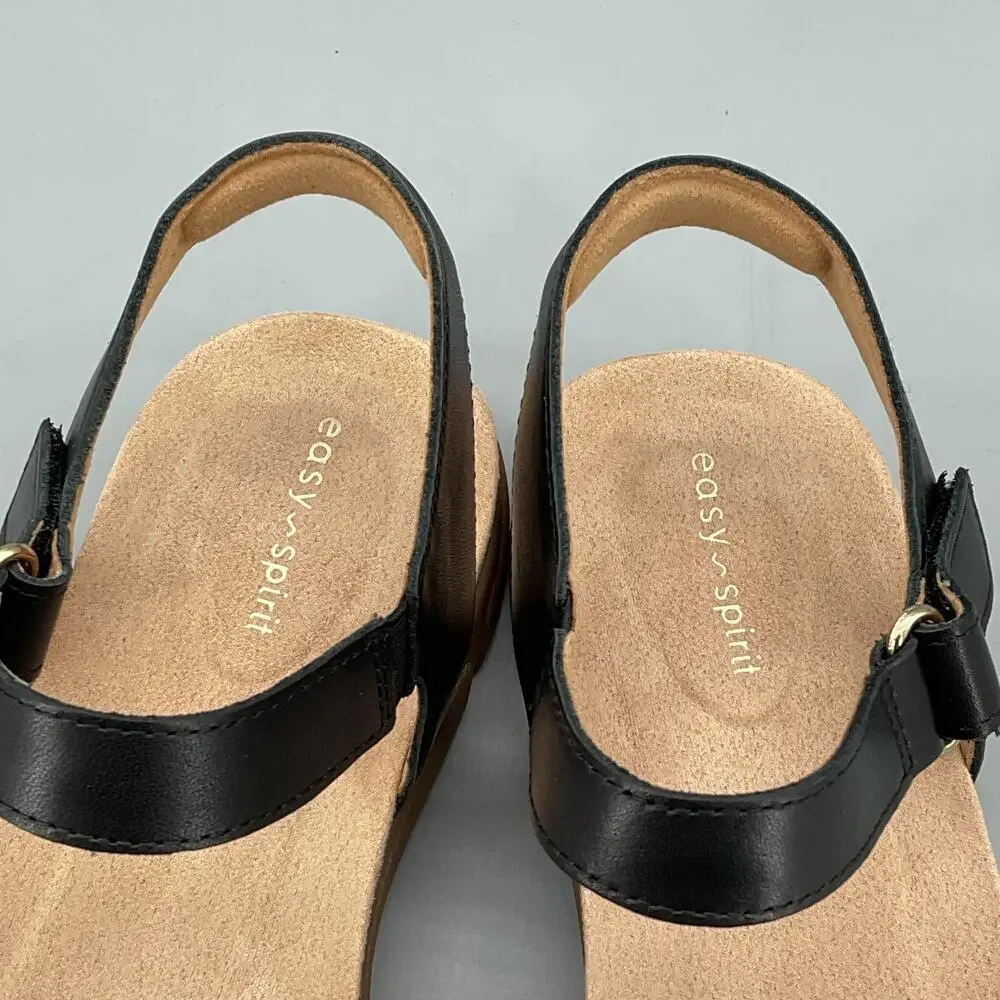 NEW Easy Spirit Women’s Marlene Slingback Sandals Black Size 10M